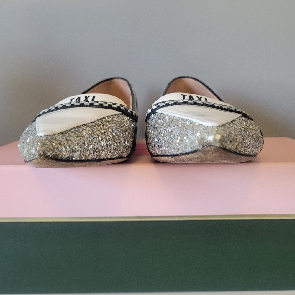 Kate Spade Gogo Glitter Taxi Flats, VGUC, Size 5.5 - Picture 3 of 13
